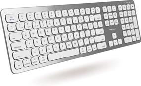 img 4 attached to Macally Bluetooth Wireless Keyboard for Mac/iMac/Apple Mac Pro - Compatible with Mac Mini, MacBook Pro/Air - Rechargeable Full-Size Mac Wireless Keyboard - BTWKEYMB