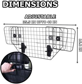 img 2 attached to VaygWay Dog Car Pet Barrier: The Ultimate Adjustable Gate for Vehicle Separation