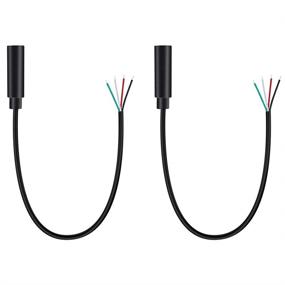 img 4 attached to 🔌 Fancasee (2 Pack) Replacement 3.5mm Female Jack to Bare Wire Open End TRRS 4 Pole Stereo 1/8" 3.5mm Jack Plug Connector Audio Cable for Headphone Headset Earphone Microphone Cable Repair - Enhanced SEO