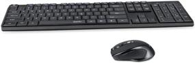 img 2 attached to 🖥️ EagleTec K104 Wireless Keyboard and Mouse Combo: Slim, Quiet, Ergonomic Full Size Keyboard & Portable Mouse for Windows PC - Black (10 Pack)