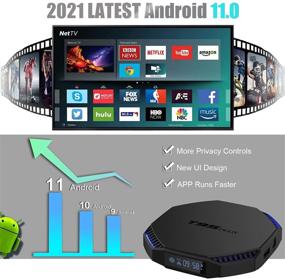 img 2 attached to 📺 Powerful Android TV Box 11.0 with 8GB RAM, 64GB ROM - T95 Plus Smart TV Box 2021 | 4K 8K Output, Bluetooth 4.0, 5G WI-FI, USB 3.0 | Includes Mini Wireless Keyboard