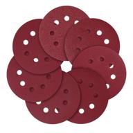 🪓 assorted grit sanding discs, 5 inch (125mm), 8 holes, 70 pcs, includes 40 80 120 240 320 600 800 grit sandpaper logo