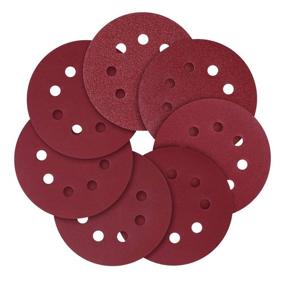 img 4 attached to 🪓 Assorted Grit Sanding Discs, 5 inch (125mm), 8 Holes, 70 Pcs, Includes 40 80 120 240 320 600 800 Grit Sandpaper