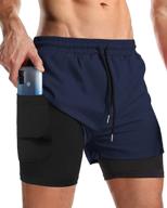 🩳 2-in-1 athletic running shorts for men - we1fit with 5" inseam, quick dry gym workout shorts featuring phone pockets logo