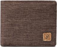 men's minimalist fabric wallet - bifold design with rfid blocking for enhanced wallets, card cases & money organizers logo