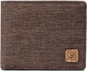 img 4 attached to Men's Minimalist Fabric Wallet - Bifold Design with RFID Blocking for Enhanced Wallets, Card Cases & Money Organizers