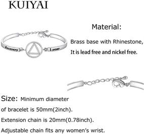 img 3 attached to 🎗️ KUIYAI AA Yearly Bracelet Recovery: A Meaningful Addiction Recovery Jewelry Gift for Alcoholics Anonymous - Available in 1, 2, and 3 Year Options