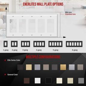 img 2 attached to 🔌 ENERLITES Decorator Light Switch/Outlet Wall Plate, 5-Gang, Gloss Finish, White