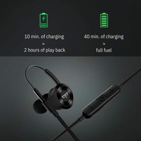 img 2 attached to 🎧 HS-3 Bluetooth Headphones with DSP Audio Algorithm, True Voice Recognition, Rotatable Ear Hook, Graphene Driver, and Fast Charging - Ideal for Workout, Gym, Running and Sports