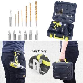 img 1 attached to 🧰 Portable CACOOP Cordless Lithium Ion Tool Kit with Carrying Case