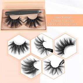 img 1 attached to 👁️ 25mm Dramatic 3D Mink Lashes - Handmade Fluffy Siberian WENNALIFE False Eyelashes (FERRY)