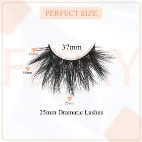 img 2 attached to 👁️ 25mm Dramatic 3D Mink Lashes - Handmade Fluffy Siberian WENNALIFE False Eyelashes (FERRY)