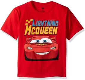 img 1 attached to 🚗 Детская футболка Disney с Молнией Маккуином: мальчикам от Tops, Tees и рубашек в забавном стиле!