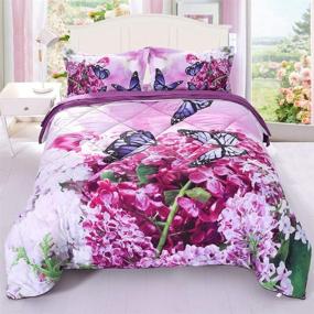 img 4 attached to ENCOFT Butterfly Comforter 🦋 Quilted Bedspread - Kids' Home Store