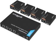 🔌 gofanco пророчество 1x4 hdmi удлинитель-сплиттер 1080p по кабелю ethernet cat5e/cat6/cat7 с hdmi loopout - длиной до 50 м/165 футов - управление edid, двунаправленное удаленное управление по ик (4 порта) логотип