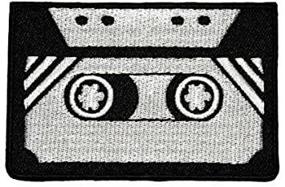 img 4 attached to 🎵 Vintage Tape Cassette Retro DIY Applique Patch TCS-01: Iron-on for Sewing & Embroidery