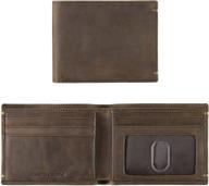 johnston & murphy men's slim leather wallet logo