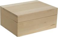 🔲 versatile unfinished wooden box with hinged lid - ideal for crafts, hobbies, storage & home décor logo