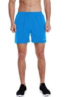 🏃 ezrun men's 5-inch quick dry running shorts with liner, lightweight athletic workout shorts with zipper pockets logo