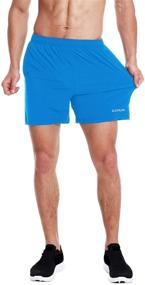 img 2 attached to 🏃 EZRUN Men's 5-Inch Quick Dry Running Shorts with Liner, Lightweight Athletic Workout Shorts with Zipper Pockets