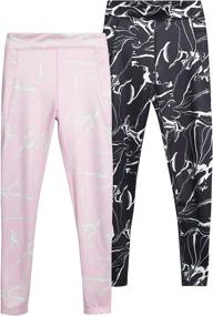 img 4 attached to Marika Girls Leggings Performance Charcoal Girls' Clothing for Active