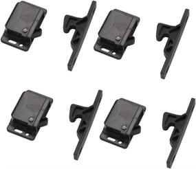 img 2 attached to 🚪 RV Black Push Latch - Decorite 5838 - 5lb Capacity - C3-805 - H315 (Set of 4)