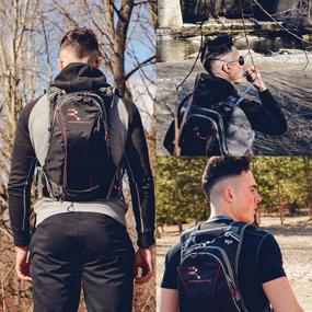 img 3 attached to 🎒 RVOIR Gear Insulated Hydration Backpack - Hiking Backpack With Water Bladder, Leak-Proof 2L BPA FREE, Insulated Backpack Cooler Keeps Cool 4+ Hours, Durable Hydration Pack For Hiking, Running, Cycling