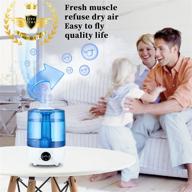 🌬️ premium 4l bedroom cool mist humidifiers with remote control - long lasting 24-hour operation, whisper quiet 36db ultrasonic humidifiers for home, adjustable 360° rotation nozzle, auto shut-off logo