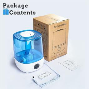 img 1 attached to 🌬️ Premium 4L Bedroom Cool Mist Humidifiers with Remote Control - Long Lasting 24-Hour Operation, Whisper Quiet 36dB Ultrasonic Humidifiers for Home, Adjustable 360° Rotation Nozzle, Auto Shut-Off