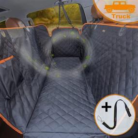 img 4 attached to iBuddy X-Large Dog Seat Cover for Trucks, SUVs & Large Vehicles - Waterproof, Durable, & Machine Washable; with Mesh Window to Guard Against Dirt and Pet Fur