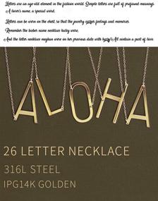 img 1 attached to Fashionalife Initial Pendant Necklace: The Perfect Birthday Gift for Girls and Women - 26 Letters Script Stainless Steel Jewelry