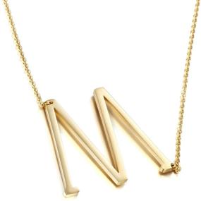 img 3 attached to Fashionalife Initial Pendant Necklace: The Perfect Birthday Gift for Girls and Women - 26 Letters Script Stainless Steel Jewelry