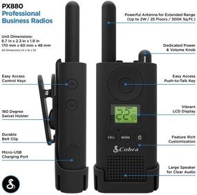 img 3 attached to 📞 Cobra PX880 Pro Business Walkie Talkies - Pair of Two-Way Radios