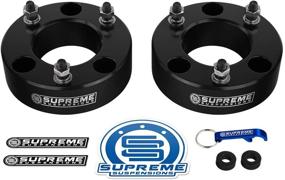 img 4 attached to 🚙 Supreme Suspensions 2.5" Front Leveling Kit for Ford F150, Expedition, and Lincoln Mark LT - Black Billet Strut Spacers, 2WD 4WD