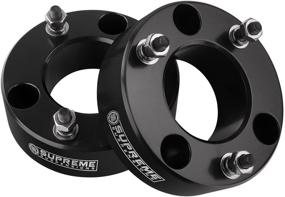 img 3 attached to 🚙 Supreme Suspensions 2.5" Front Leveling Kit for Ford F150, Expedition, and Lincoln Mark LT - Black Billet Strut Spacers, 2WD 4WD