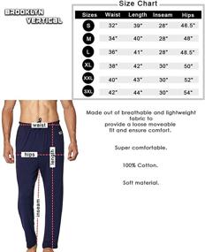 img 3 attached to Comfortable Drawstring Men's Clothing and Sleep & Lounge: Discover Brooklyn Vertical Loungewear