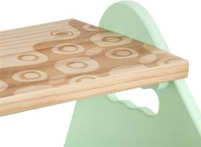 img 1 attached to 🪑 B. Spaces by Battat – Kids Wooden 2 Step Stool – Peek-A-Boost – Mint & Wood