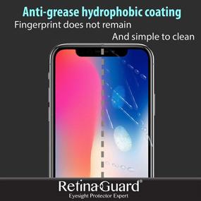 img 1 attached to Проверенный компанией SGS защитный стеклянный экран RetinaGuard Anti Blue Light для iPhone 11, iPhone XR (6,1 дюйма): блокирует вредное синее излучение.