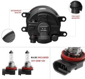 img 2 attached to 🚗 AUTOSAVER88 Fog Lights Replacement for 2016-2019 Tacoma - Comes with H11 Bulbs, Wiring Harness, and Switch - 12V 55W