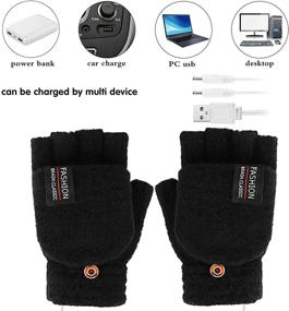 img 1 attached to Heated Gloves Heating Levels Womens