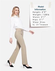 img 2 attached to 👖 BALEAF Women's Yoga Dress Pants - Stretchy Work Slacks Business Casual Trousers with Pockets - Available in 29"/31"/33"/35" Lengths - Straight Leg or Bootcut