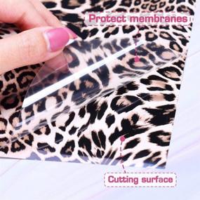 img 2 attached to 🐆 Stylish Cheetah Print HTV Leopard Vinyl for DIY Clothing, Bags, and Craft - Set of 6 Animal Print Heat Transfer Vinyl Sheets