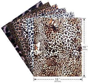 img 3 attached to 🐆 Stylish Cheetah Print HTV Leopard Vinyl for DIY Clothing, Bags, and Craft - Set of 6 Animal Print Heat Transfer Vinyl Sheets