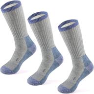 🧦 meriwool merino wool hiking socks for men and women – 3 pairs midweight cushioned – warm and breathable socks логотип