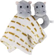 🦛 lila & jack baby lovey - security blanket & stuffed plush animal, soft toy - baby & toddler security blanket set (hippo, lovey rattle) logo