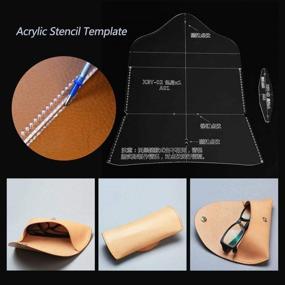 img 1 attached to 🕶️ Acrylic Template for Sunglasses Holder: DIY Leather Case - Handmade Pattern