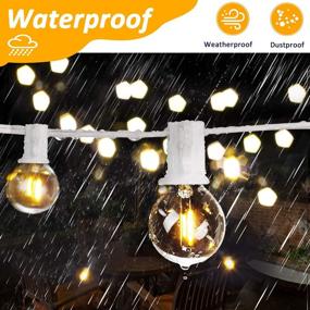 img 3 attached to 🏞️ Outdoor/Indoor 50FT G40 LED Globe White String Lights - Waterproof Dimmable Edison Bulb Patio Lights with 54pcs LED Clear Bulbs - Perfect for Backyards, Pergola, Tents, and Café/Bistro Ambiance