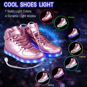 img 1 attached to 👟 Highly Visible Light Flashing Toddler Boots - Vibrant Boys' Shoes and Sneakers