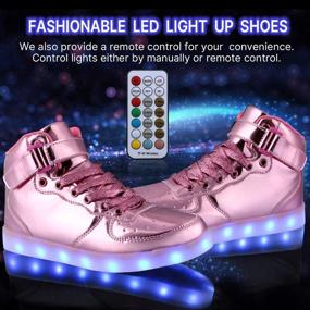img 3 attached to 👟 Highly Visible Light Flashing Toddler Boots - Vibrant Boys' Shoes and Sneakers