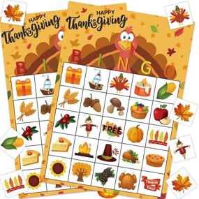 img 4 attached to 🍁 Thanksgiving Bingo Game - Fall themed Bingo Cards for Kids, 24 Players - Autumn Bingo Cards Game perfect for Thanksgiving Party, School Classroom and Family Activities - Thanksgiving Party Favors